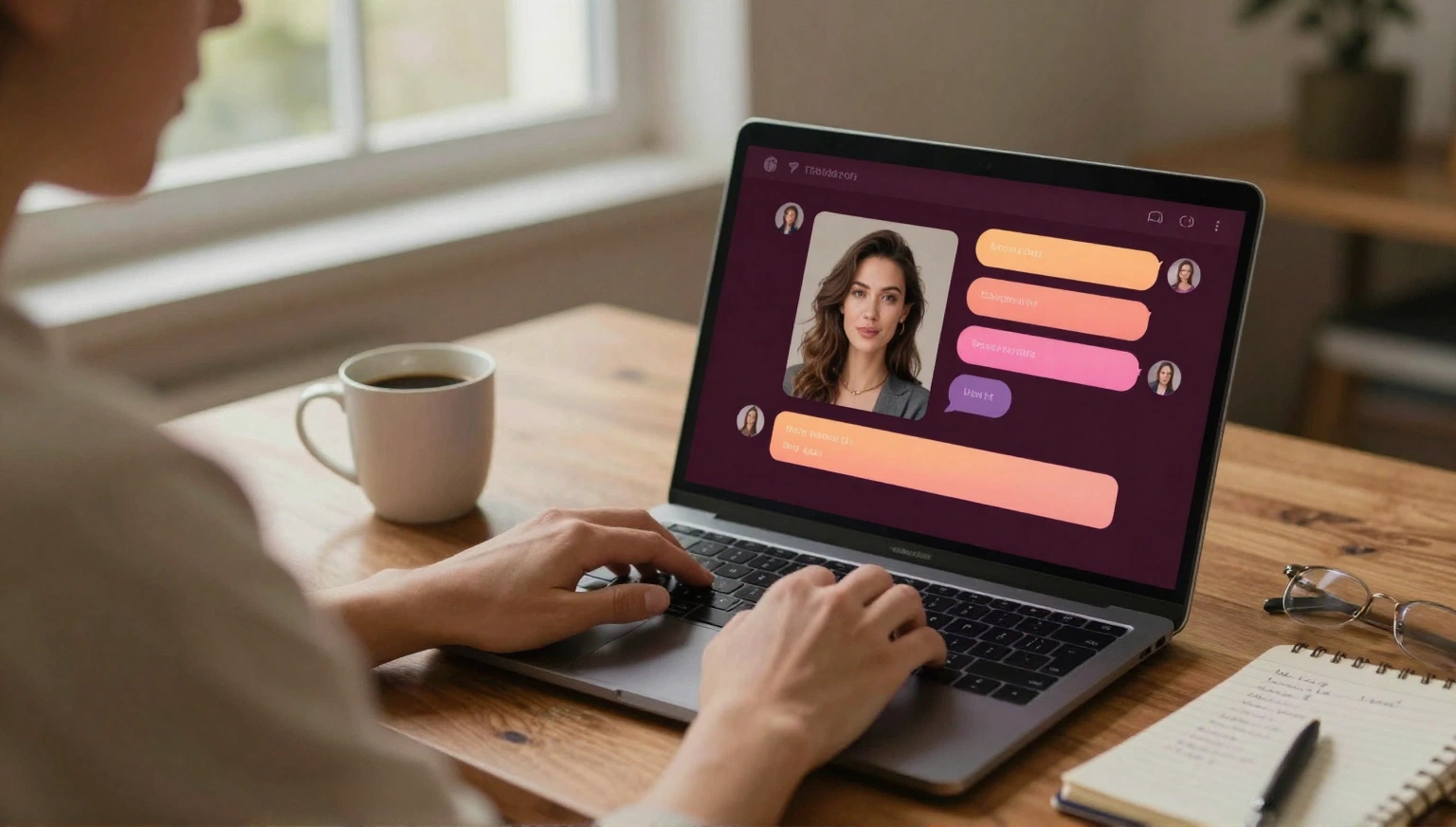 Spicy chat AI conversation on screen