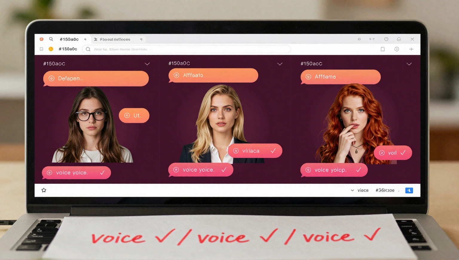 Testing different SpicyChat AI characters for voice consistency